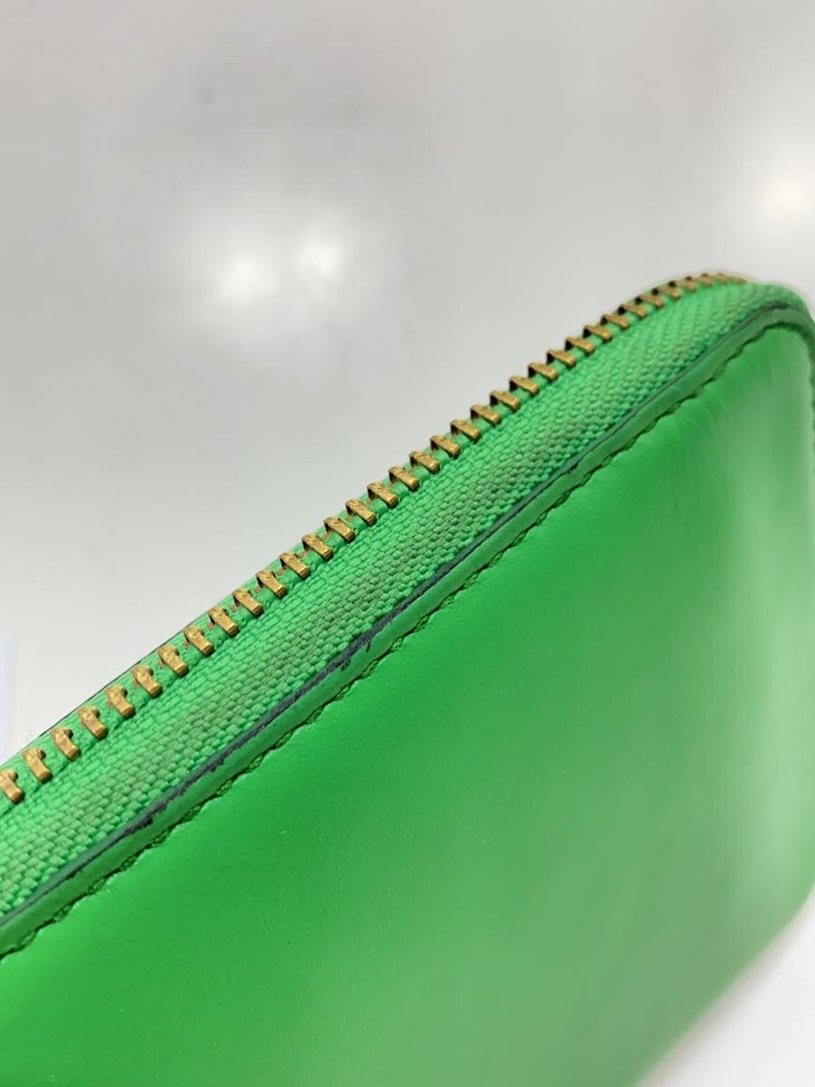 COMME des GARCONS Bi-fold Leather Wallet Green Plain Men's