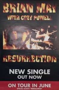 Brian May (Queen) : Resurrection Original 1993 huge English Promo Poster