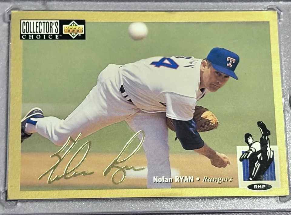 1994 Upper Deck # 249 Nolan Ryan Collectors Choice Gold Signature Series ¡Raro! Foto 3 de 4