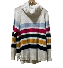 Style & Co Women's Chunky Knit Turtleneck Striped Sweater Sz XXL Plus