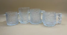 McDonald's 1993 McDonalds Flintstones Glass Mugs Cups Complete Set of 4