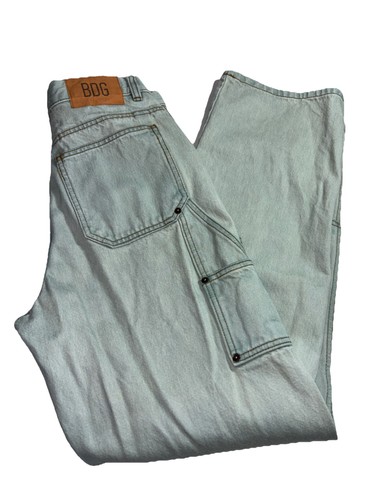 BDG UrbanOutfitters HighRise Carpenter Jeans LightWash Double Knee Size27 Skater - Picture 3 of 16