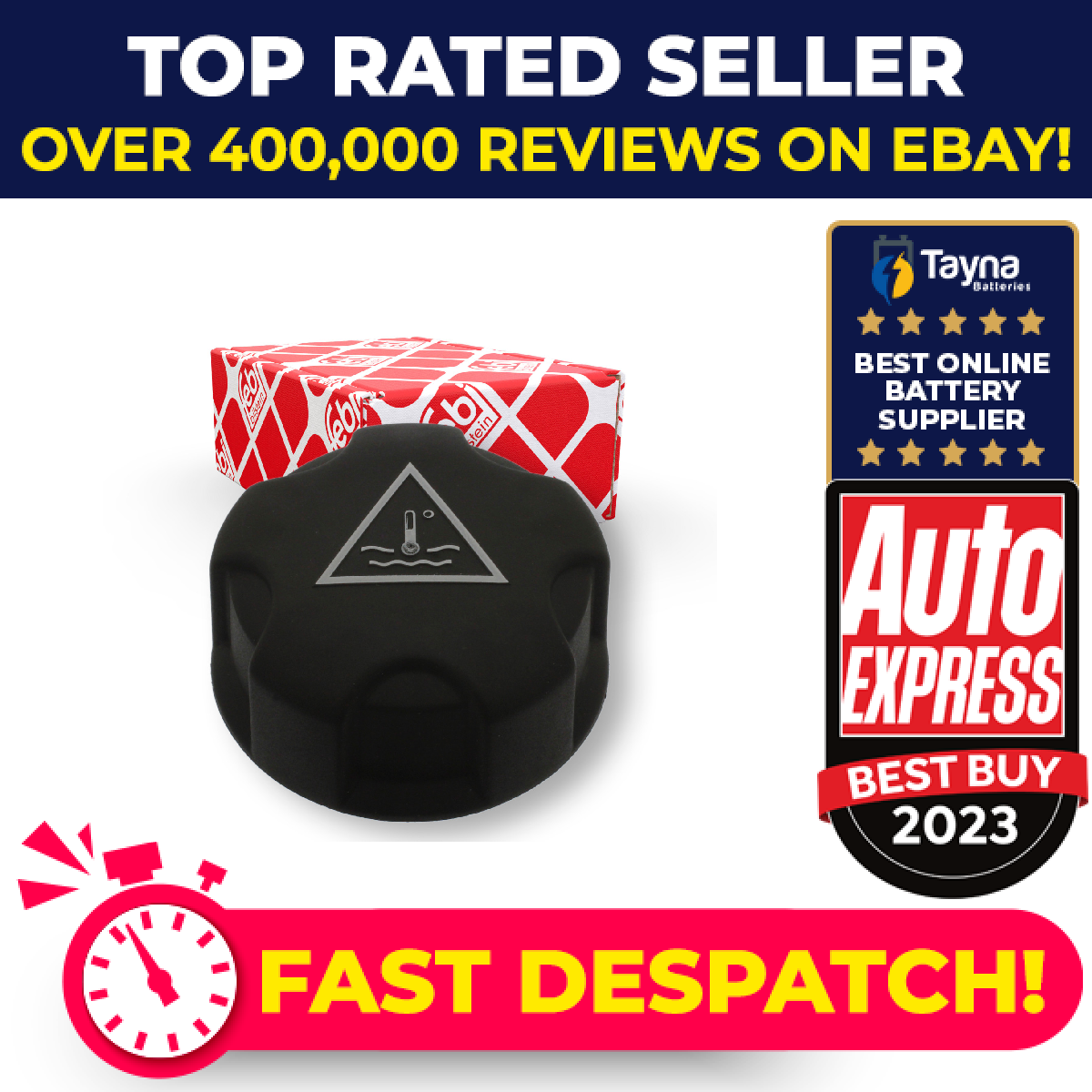 Radiator Cap fits BMW 520D G30, G31 2.0D 2016 on 17117639024 17132754264 Febi