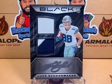 2023 Panini Black Luke Schoonmaker RC Rookie Dual Patch Auto RPA #43/99