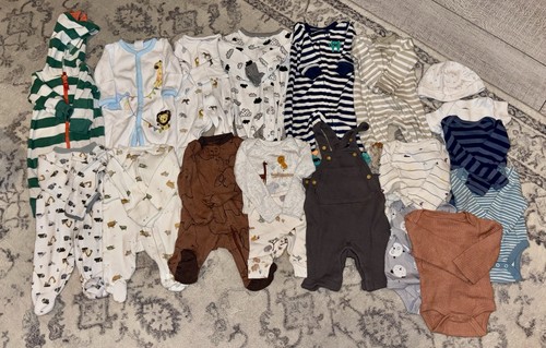 Gemischtes Paket 19-teilige Babykleidung Junge Neugeborenen: Carter's, Cloud Island usw. EUC
