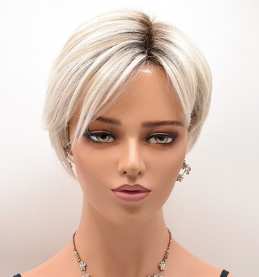 VALE Wig by ESTETICA SILVERSUNRT8CLEARANCE Mono Part  Pixie Style G1N