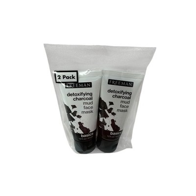 2 Pack  Freeman Detoxifying Charcoal Mud Face Masks 1.5 fl. oz.