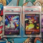 PSA 9 2021 POKEMON SWSH PROMO CELEBRATIONS LANCE'S CHARIZARD V & DARK SYLVEON V