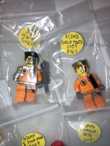 Lego Minifigures 10 Lot Agents Saw Fist Gold Tooth Dyna-mite, Swipe Fuse Chase - Picture 4 of 6
