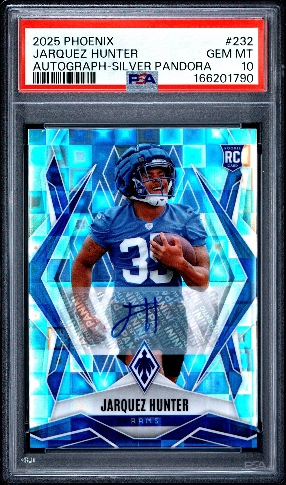 Jarquez Hunter Panini Phoenix #232 Autograph Silver Pandora