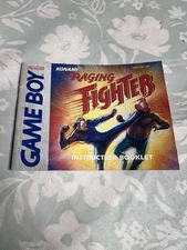 Nintendo Gameboy Instruction Manual Only Raging Fighter