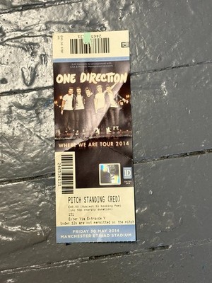 One Direction Where We Are Tour Ticket Etihad Stadium Manchester 30 May 2014