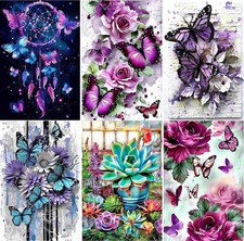 EWJRNSF 6 Pack 5D Diamond Painting Kits for 12x16 inch, B 6 Butterfly