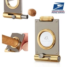 Galiner Stainless Steel Guillotine Luxury Cigar Cutter Knife Scissors Gift Box