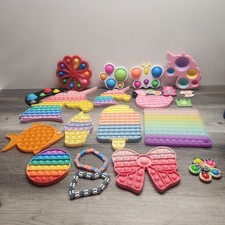 Bunch Of Fidget Pop It Toys 21 Pieces