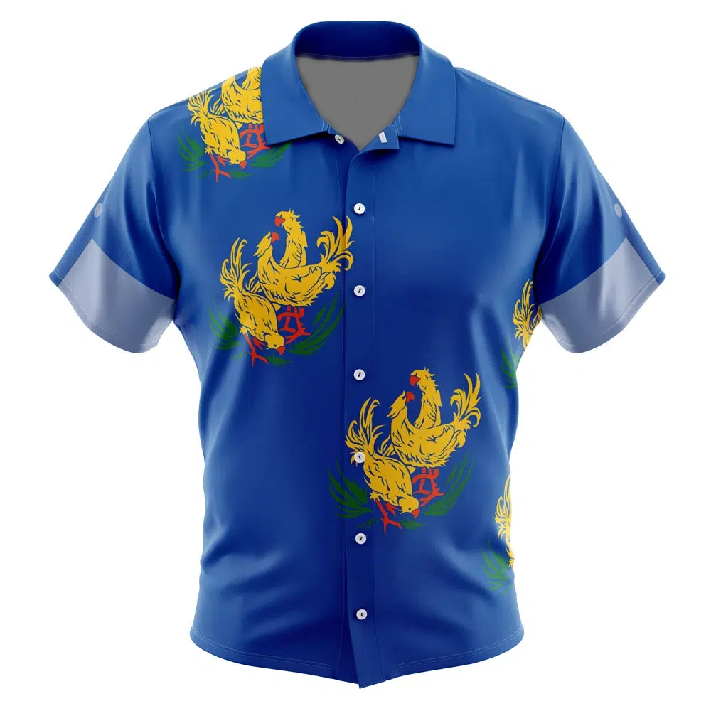 Costa del Sol Chocobo Final Fantasy 7 Button Up Hawaiia