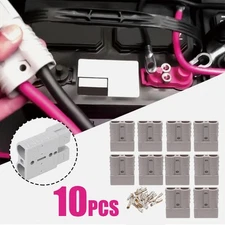 10-Pack Anderson-Style DC Plugs: 50AMP 600V 6AWG Power Connectors