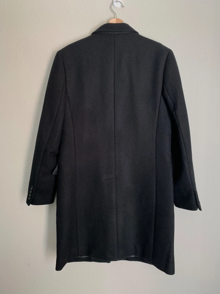 New JCREW Mens Size 38 Thompson Topcoat Black - Image 2 of 4