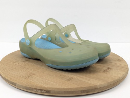 Crocs Mary Jane Clogs Womans 7 Slingback T Strap Slip On Carlie Shoes