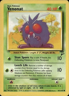 Venonat Common BS2 Base Set 2 097/130