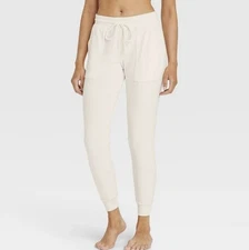 Women’s Fleece Jogger Pants Color White XXL