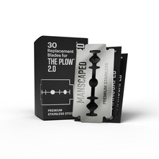 Manscaped The Plow 2.0 Razor Blade Refill 30 Pack Premium Stainless Steel Do