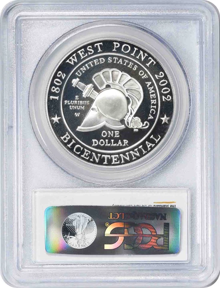 2002-W West Point Commemorative Dollar PR70DCAM PCGS Proof 70 DC - Image 2 of 2