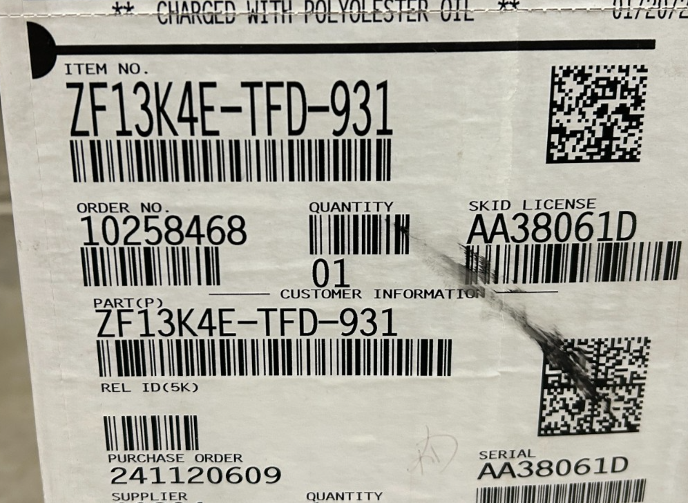 New Copeland ZF13K4E-TFD-931 Scroll Compressor 460V 3PH POE | eBay