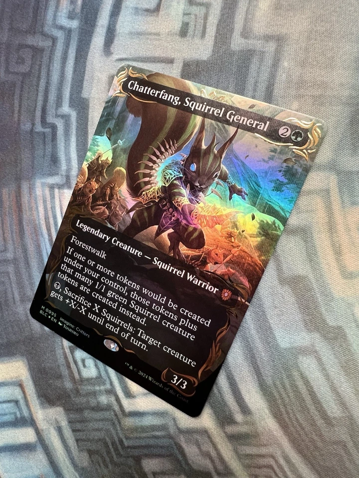 Borderless Raised Foil Chatterfang, Squirrel General NM- Unplayed Bloomburrow - Image 2 of 4