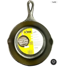 Lodge 6.5  Inch Seasoned Cast Iron Skillet Serving Dish New!