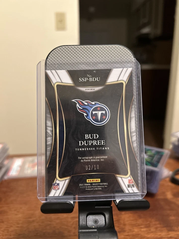 Bud Dupree 2021 Panini Select Gold Shimmer Auto /10 #SSP-BDU - Image 2 of 2