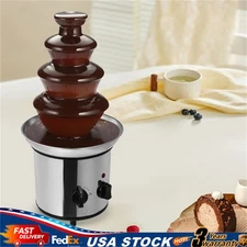 4 Tier Stainless Steel Luxury Hot Chocolate Cream Fondue Fountain Party Wedding