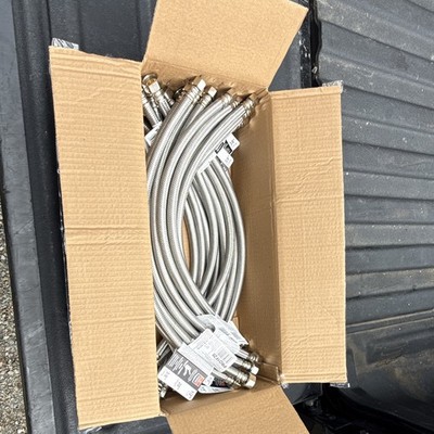 Fluidmaster PRO1F20 Braided Faucet Supply Line 20 in 1/2 FIP x 3/8 Comp