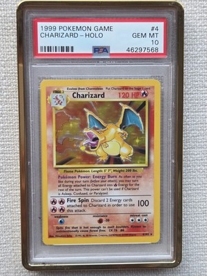 PSA 10 GEM MINT Pokemon CHARIZARD Holo Base Set 4/102 Unlimited | eBay