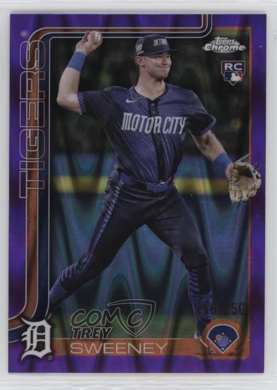 2025 Topps Chrome Purple RayWave Refractor /250 Trey Sweeney #6 1i5w