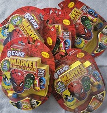 Lot of 5 Moose's Mighty Beanz Marvel Super Heroes Series-1 5 Beanz Beans 2003