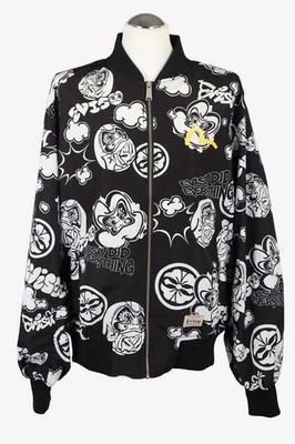 Evisu Herren Jacke Gr. XL Schwarz / Weiß Bomberjacke