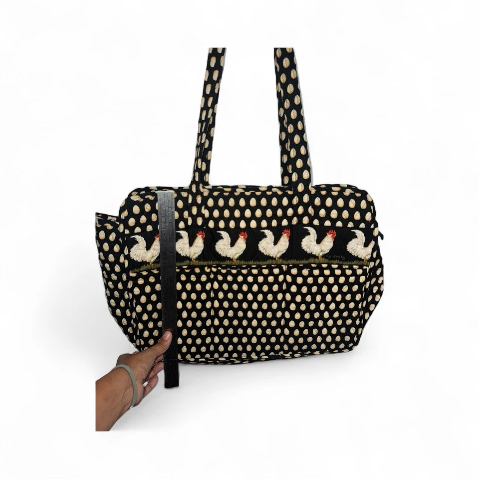 Retired Vintage Vera Bradley Chanticleer Rooster Eggs Tote Bag Purse - Image 3 of 4