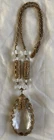 Vintage SIGNED Miriam Haskell Necklace Clear Beveled Glass & Russian Gold Plate