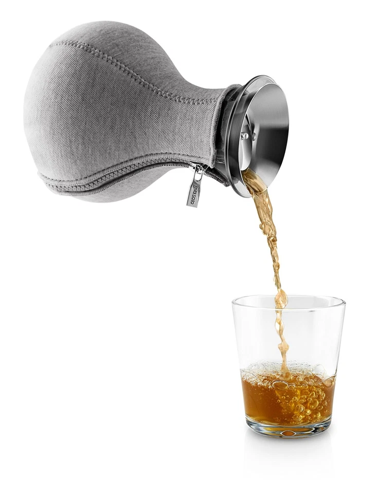 Tetera 1L Vidrio Borosilicato Sin Goteo con Cubierta de Neopreno Gris Oscuro Foto 3 de 4