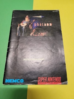 Phalanx Authentic Original SNES Super Nintendo Manual Only (Instruction Booklet)
