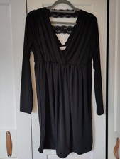 Damen Kleid Abendkleid elegant schwarz Umstandsmode schwanger Mamalicious L 40