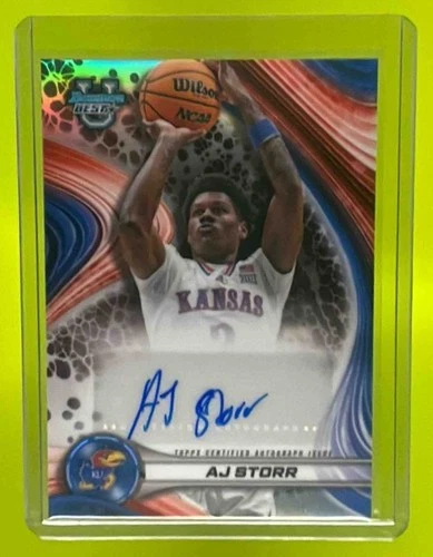2024 Bowman's Best University AJ Storr Best of 2024 Auto #B24-AJS Auto Jayhawks