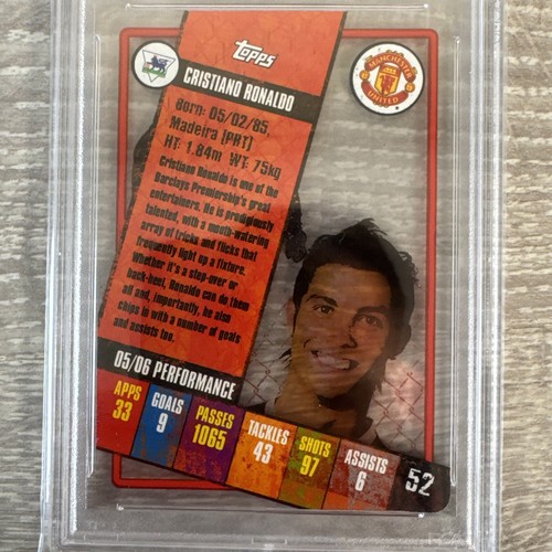 Cristiano Ronaldo PSA Grade 8 Topps i-Card 06/07 Premier League Man United #52 - Bild 8 von 10