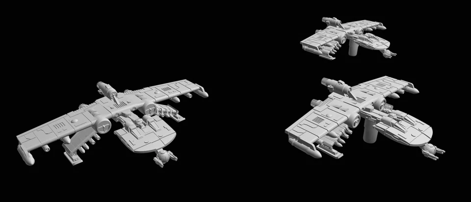 Rebels K-Wing (6 peças) - Proxy SW Armada impresso em 3D - Imagem 2 de 4