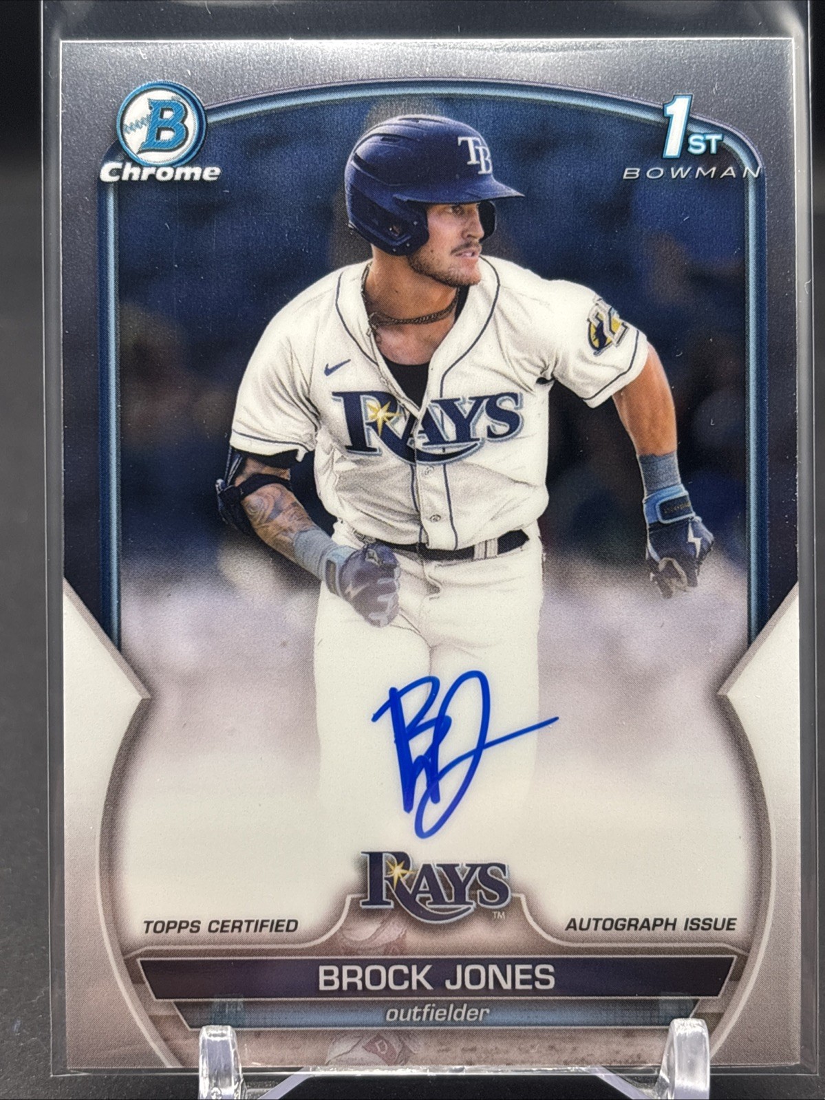 2023 Bowman Baseball Brock Jones Chrome Auto #CPA-BJ 1st Prospect Tampa Bay Rays