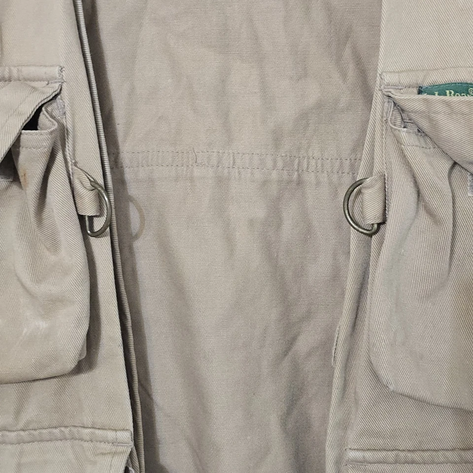 Chaleco de pesca con mosca LL Bean vintage para hombre L regular aves caza campamento al aire libre utilitario años 90 Foto 4 de 4