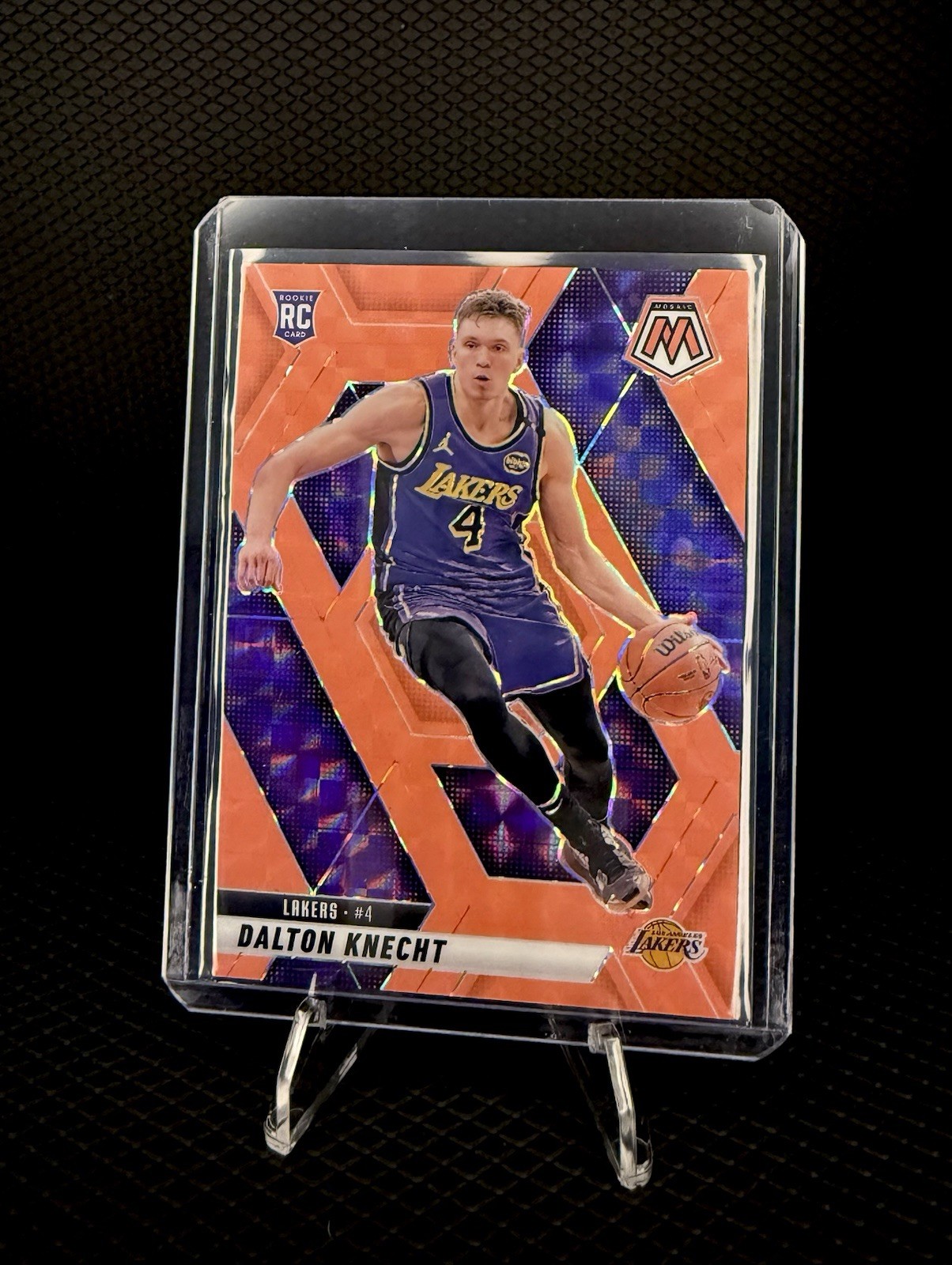 2024-25 Panini Mosaic Dalton Knecht #238 Red Fluorescent Prizm RC /75 – Rare SP