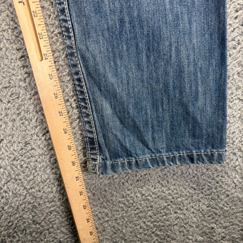 Machine Jeans Mens 30x30 Blue Light Wash Cotton Slim Straight Fit Denim Faded - Picture 7 of 9