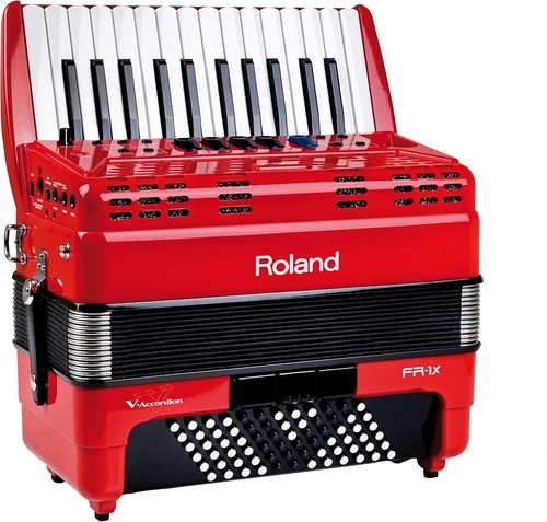 Roland FR-1X RD V-Accordion 26 Piano Key Built-in Amplifier and Speaker Red New - Picture 3 of 6